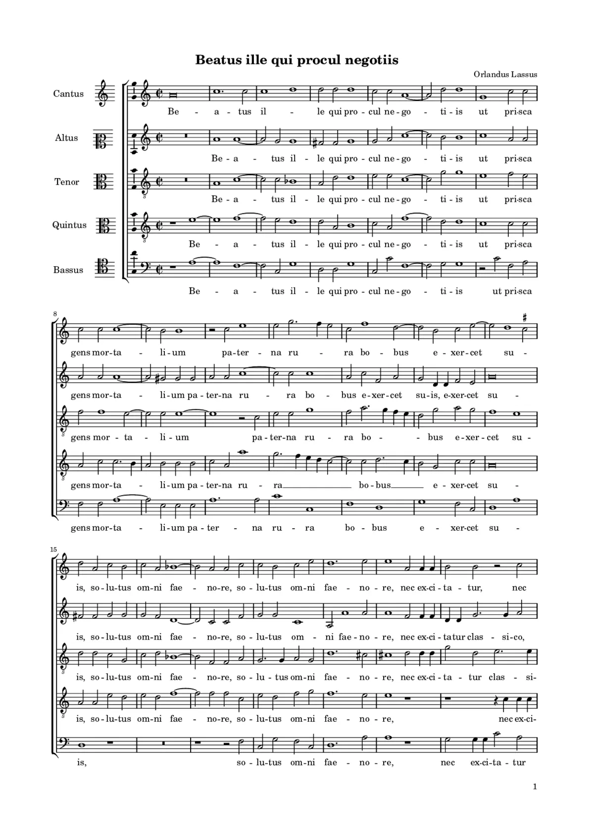 Beatus ille qui procul negotiis - Page 1