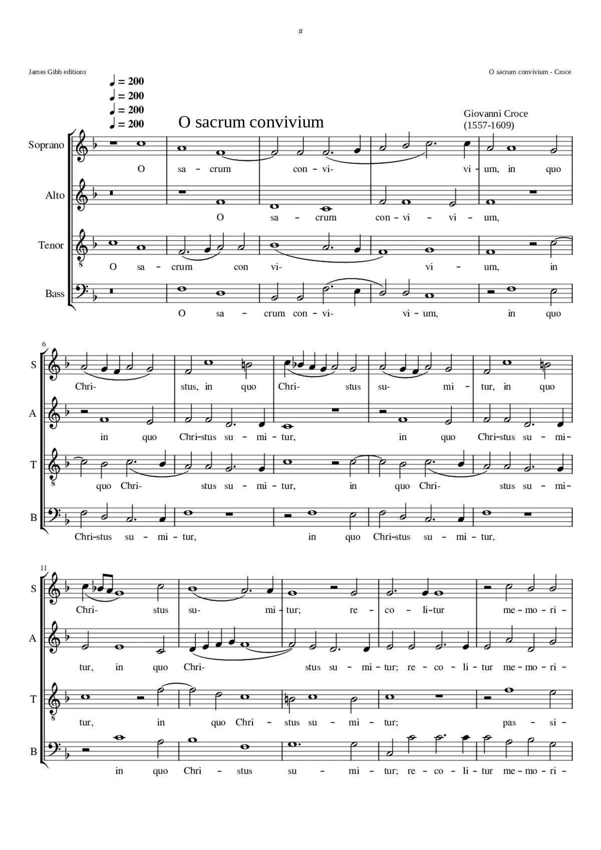 O sacrum convivium - Page 1