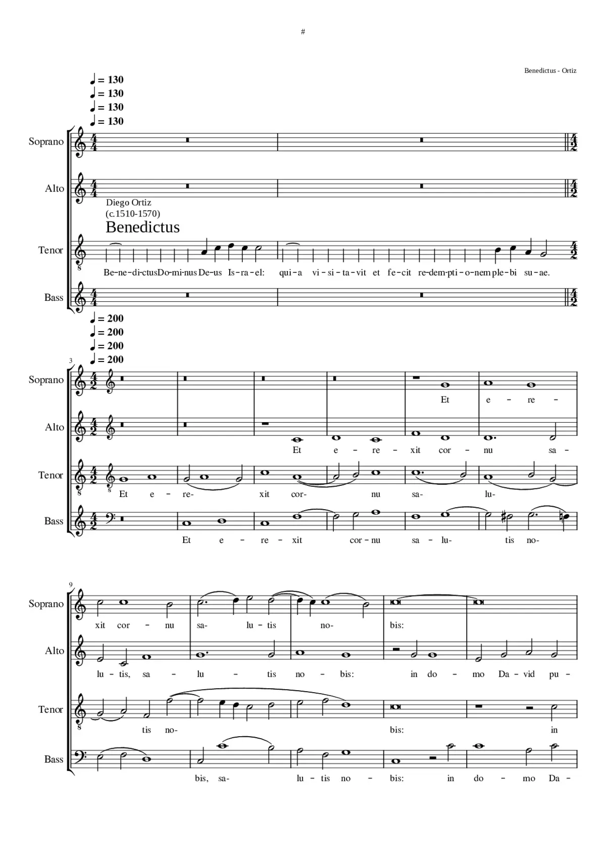 Benedictus Dominus Deus Israel - Page 1