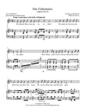 Das Geheimnis, WoO 145