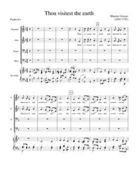 Thou visitest the earth - Maurice Greene