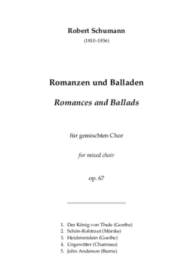 Romanzen und Balladen, Op. 67