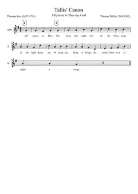 All praise to thee (Tallis' canon)