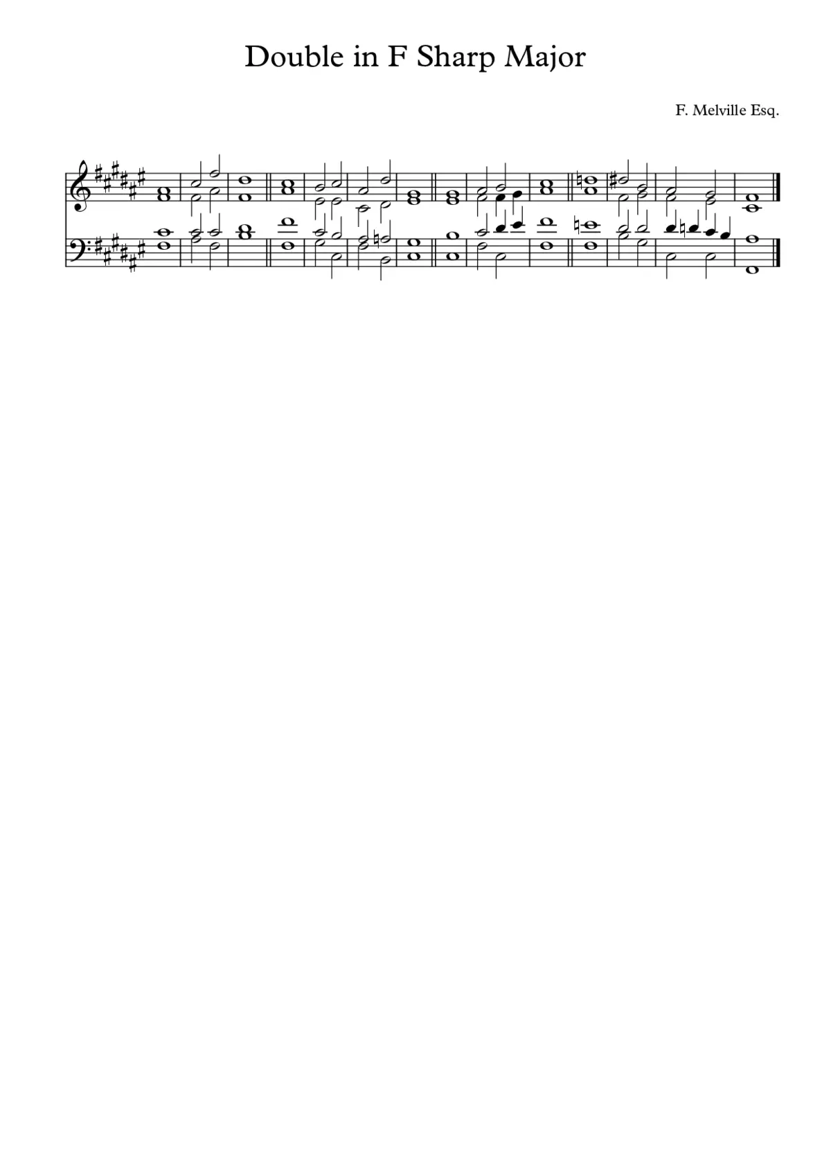 Double Chant in F Sharp Major (2) - Page 1