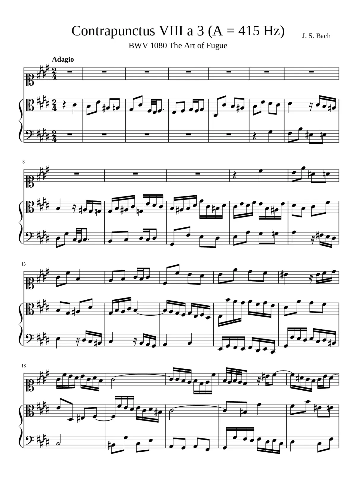 Die Kunst der Fuge BWV 1080 - Page 1