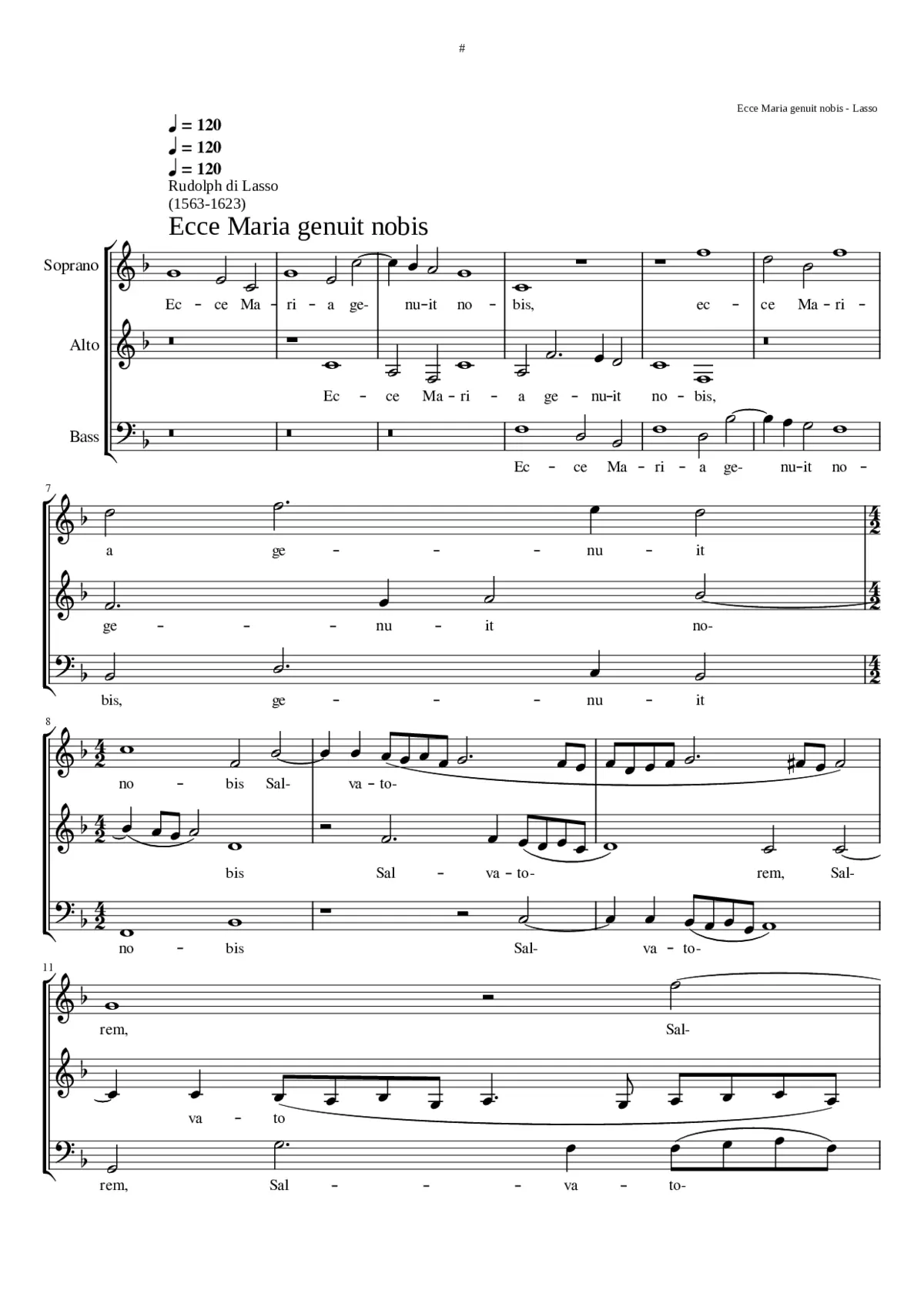 Ecce Maria genuit - Page 1
