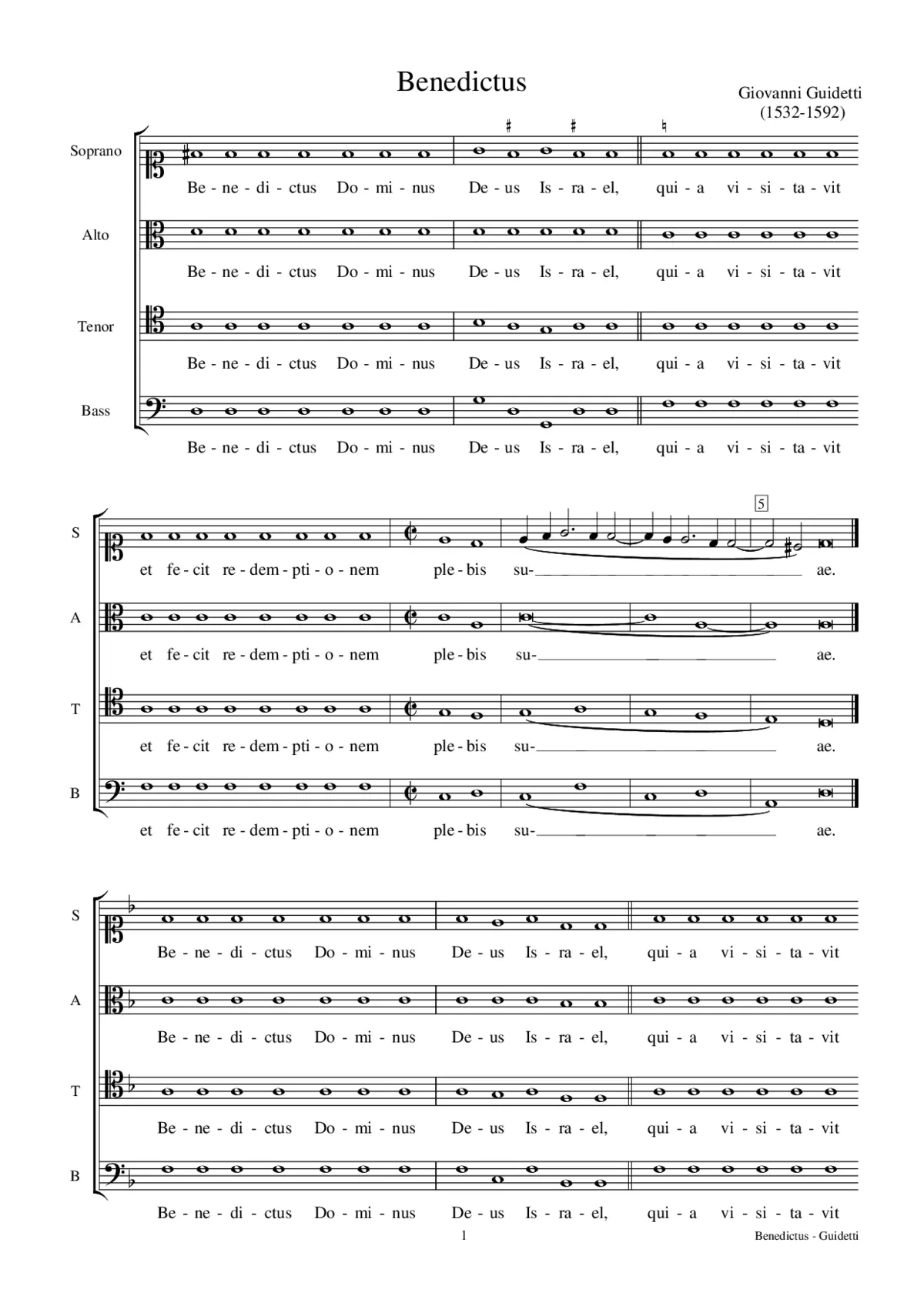 Benedictus - Page 1
