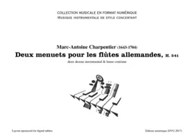 2 menuets pour les flûtes allemandes