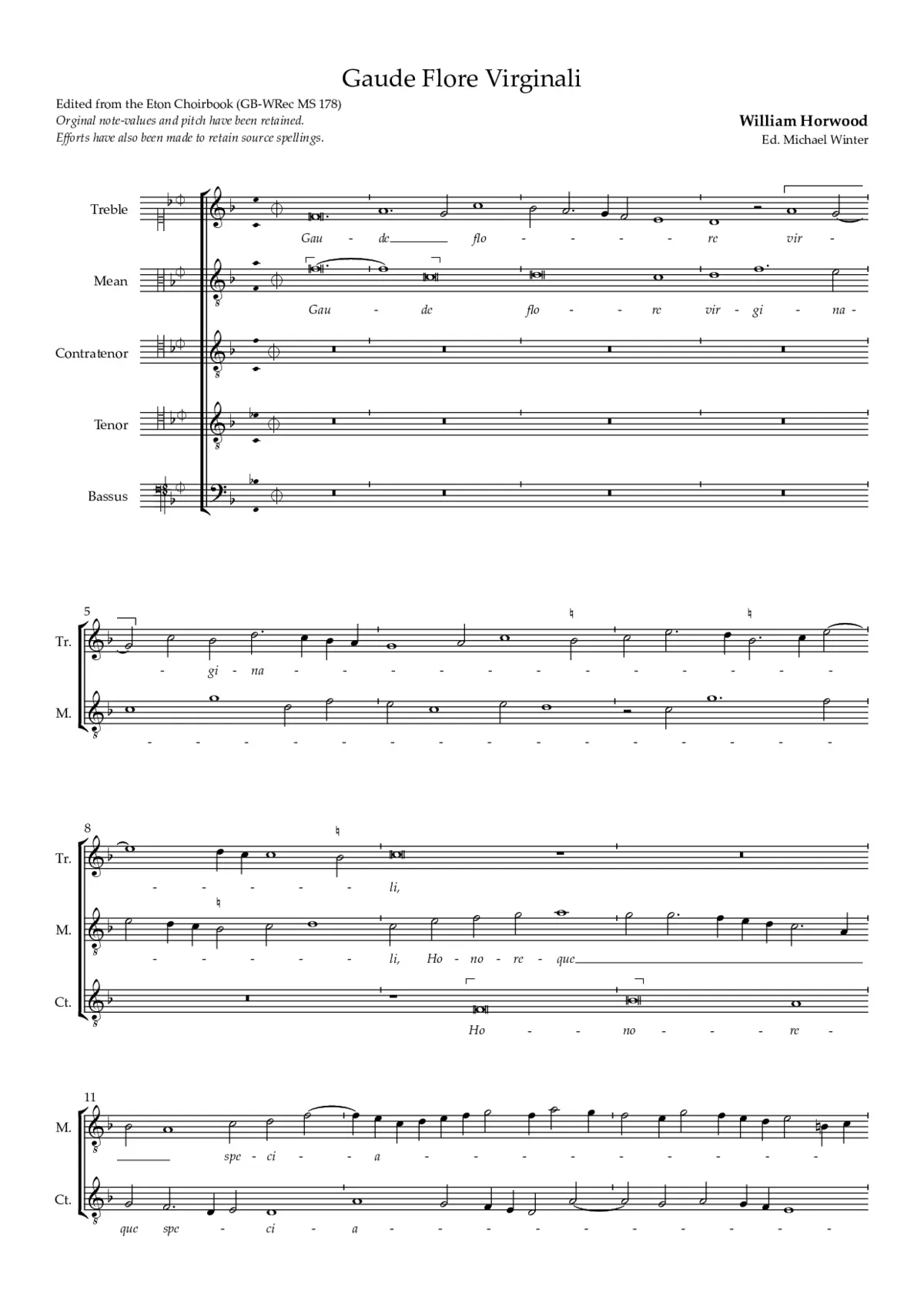 Gaude flore virginali - Page 1