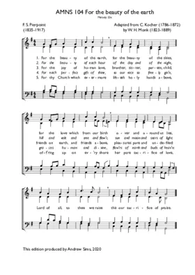 For the beauty of the earth