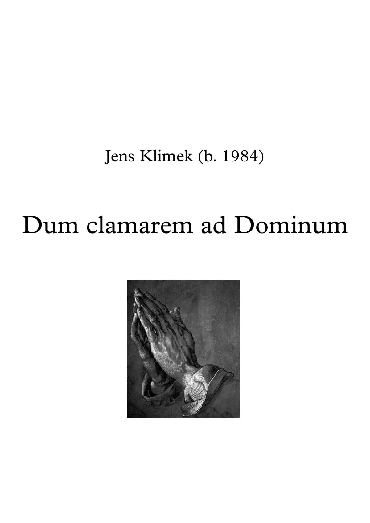 Dum clamarem ad Dominum - Page 1