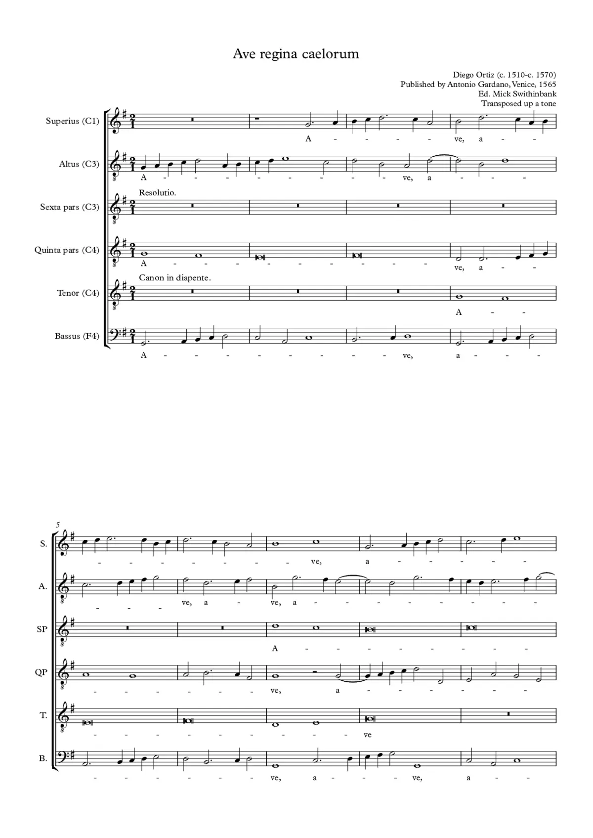 Ave regina - Page 1