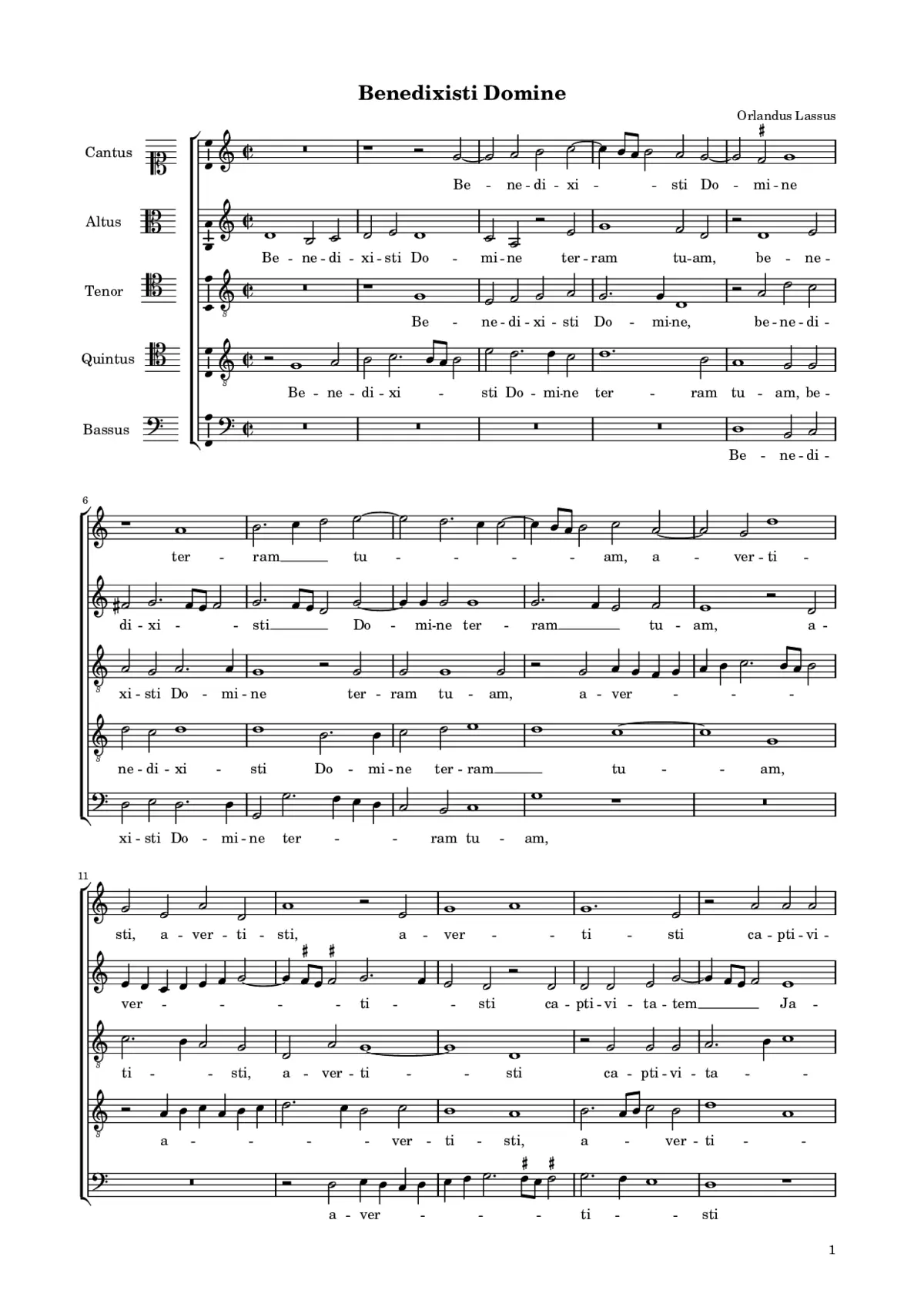 Benedixisti Domine - Page 1