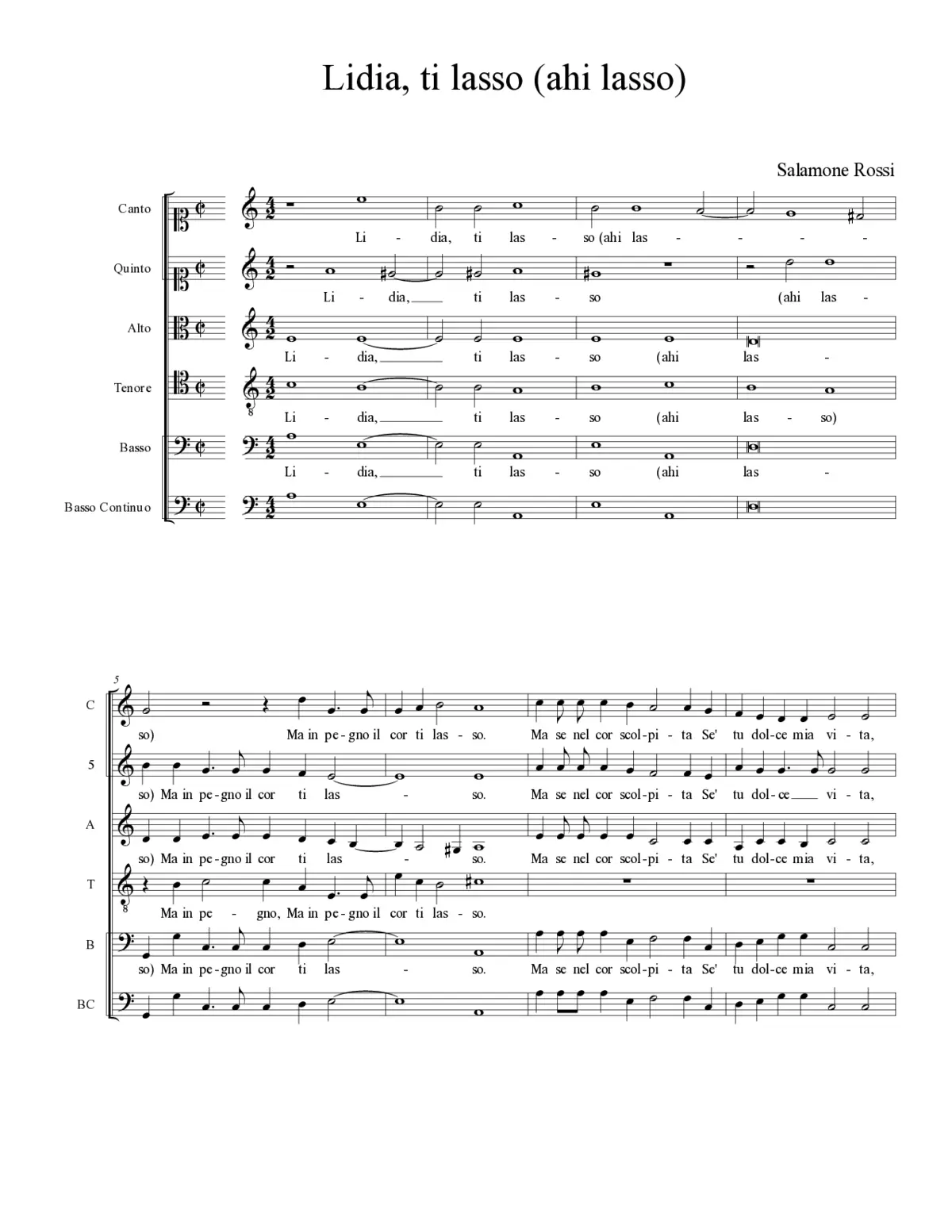 Lidia, ti lasso (ahi lasso) - Page 1