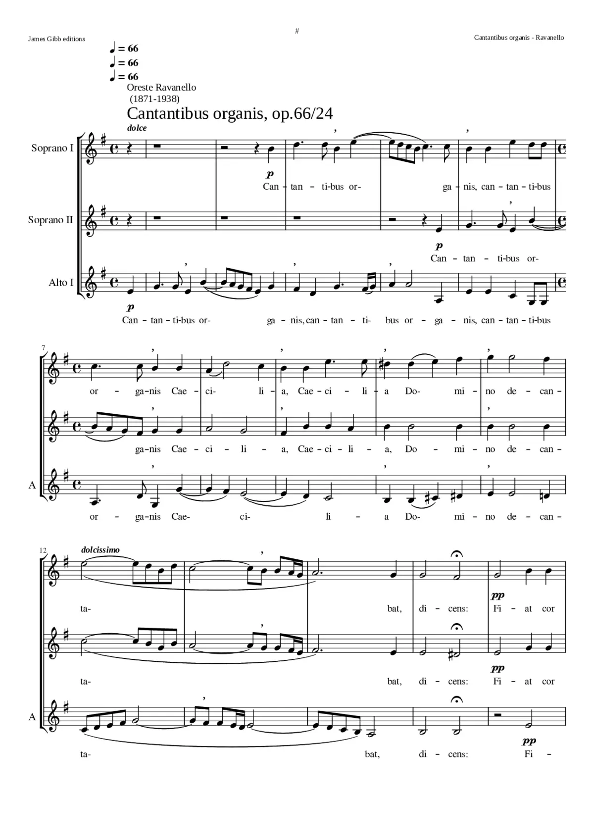 Cantantibus organis op.66/24 - Page 1