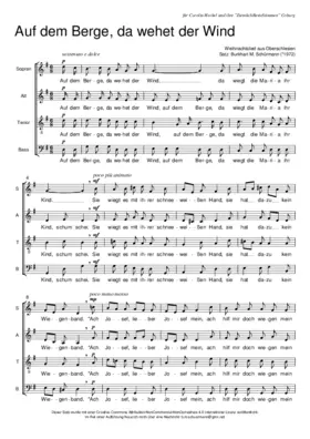 Auf dem Berge, da wehet der Wind