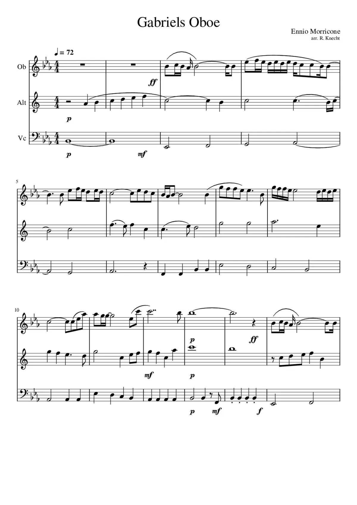 Gabriel's Oboe - Page 1