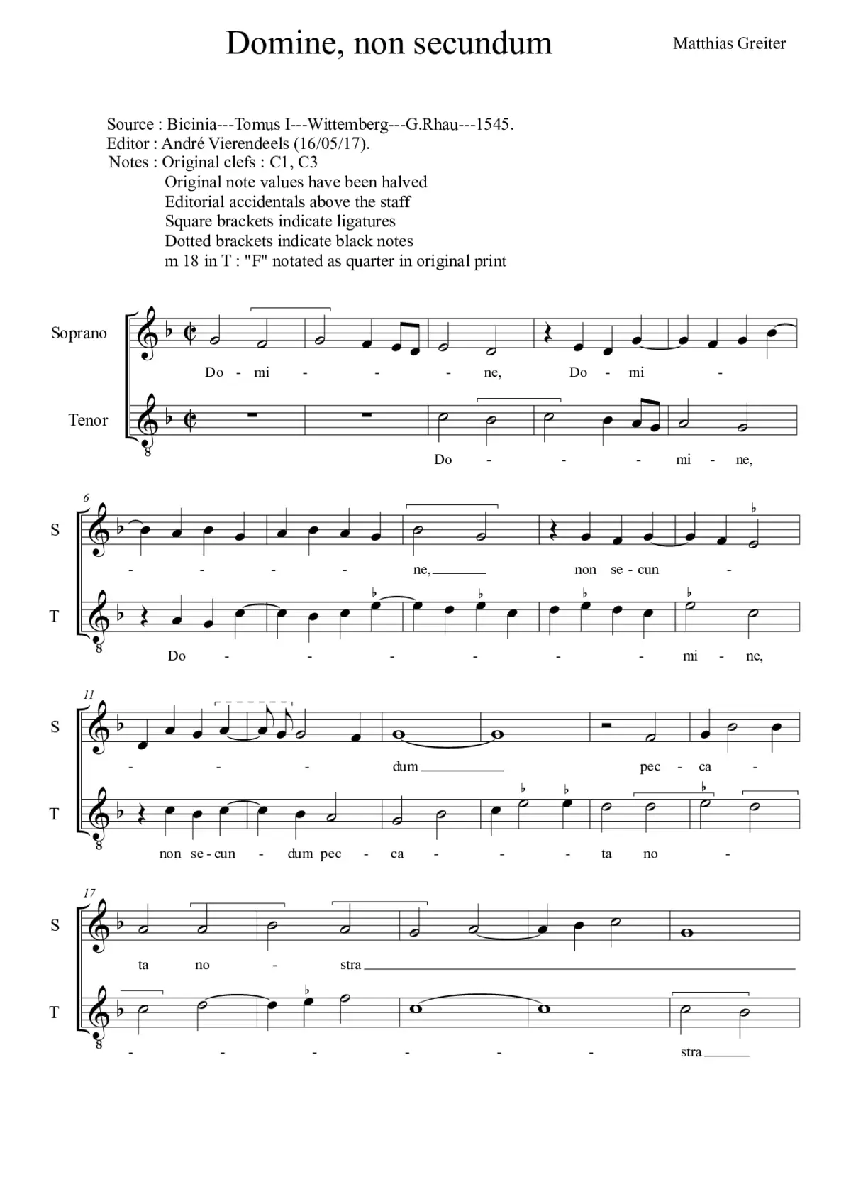 Domine, non secundum - Page 1