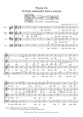 O God aenhort myn clagen - ps 54
