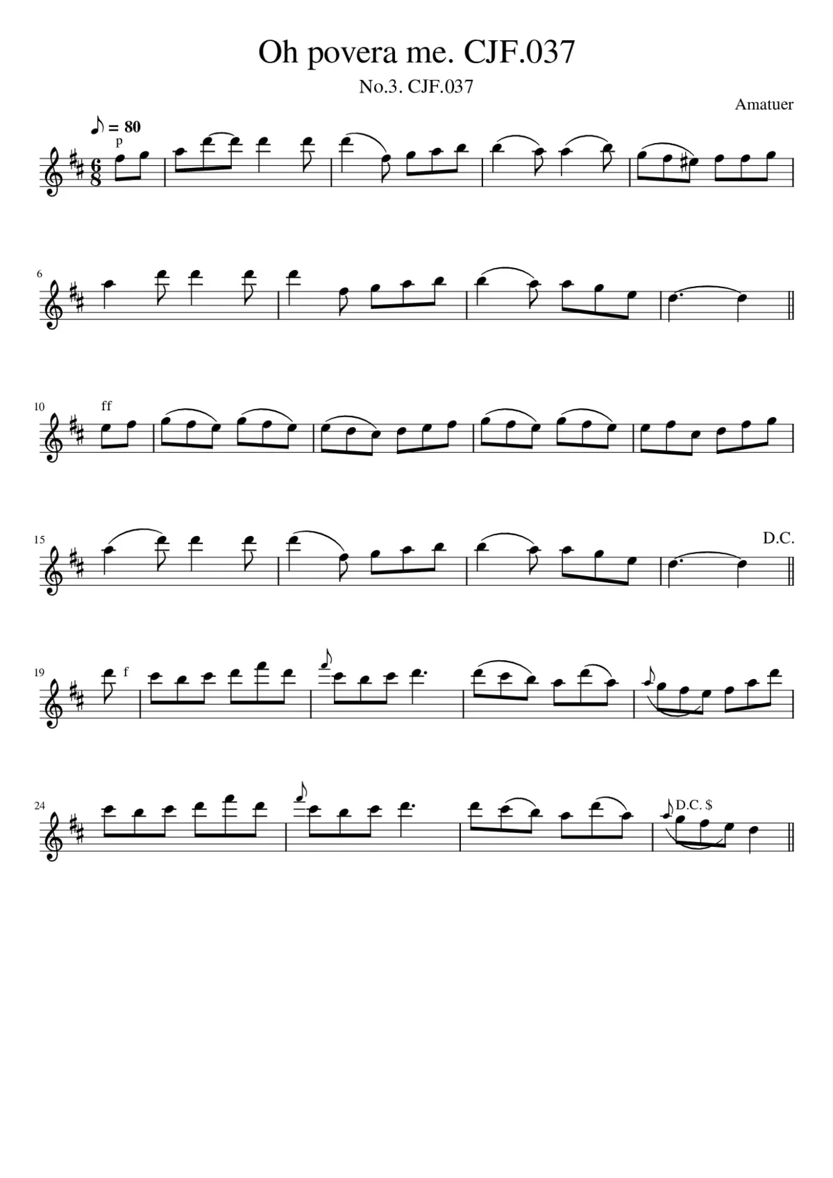 Oh povera me. CJF.037 - Page 1