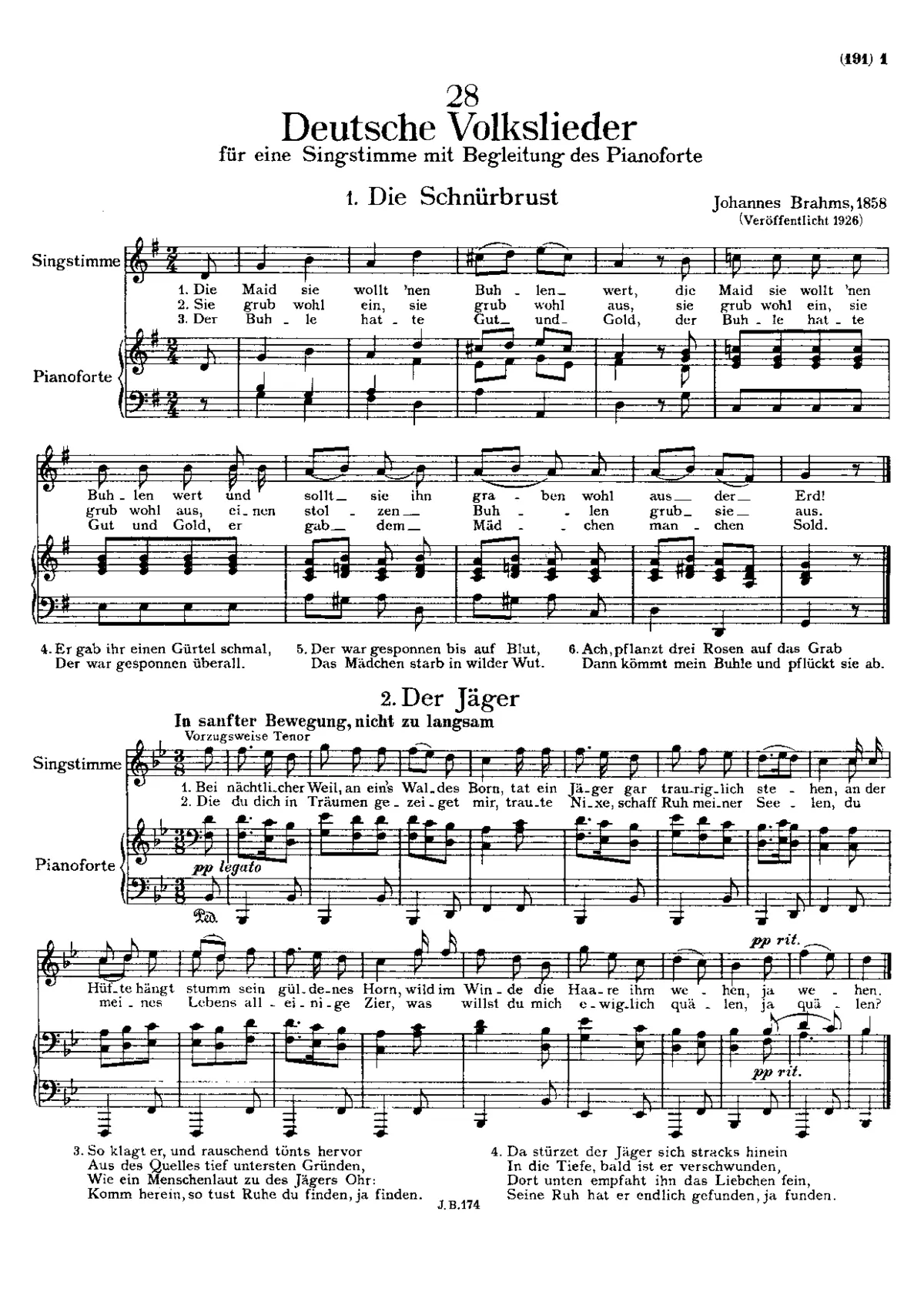 28 Deutsche Volkslieder, WoO 32 - Page 1