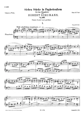 7 Klavierstücke in Fughettenform