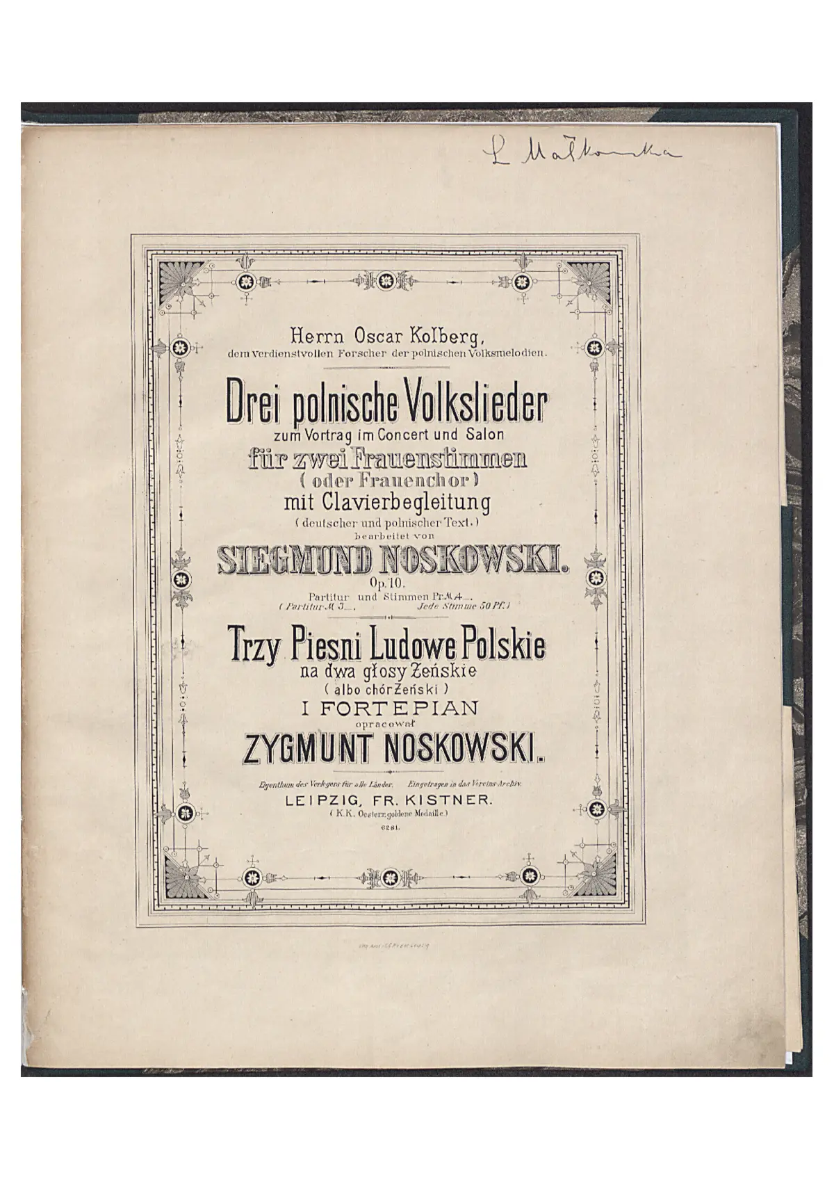 3 Pieśni ludowe polskie - Page 1