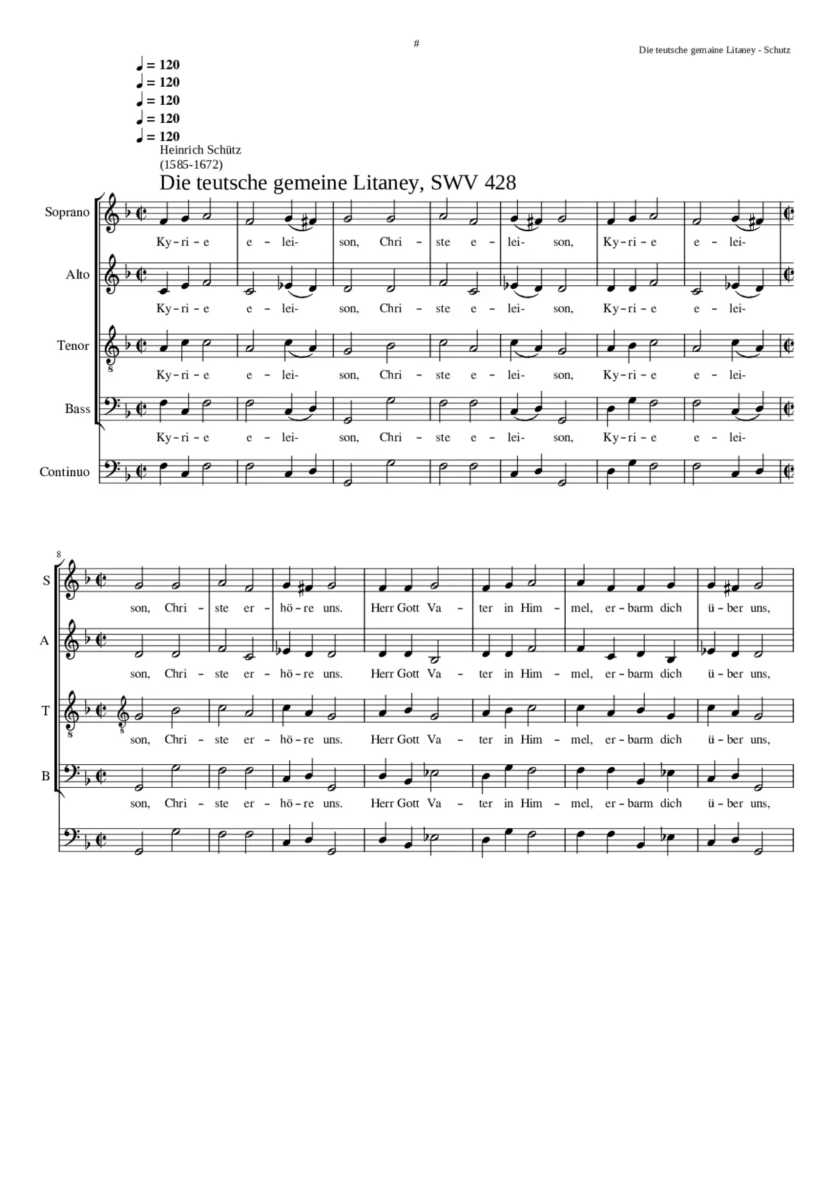 Litania I SWV 428 - Page 1