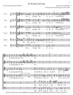 Hor ch'ogni vento tace