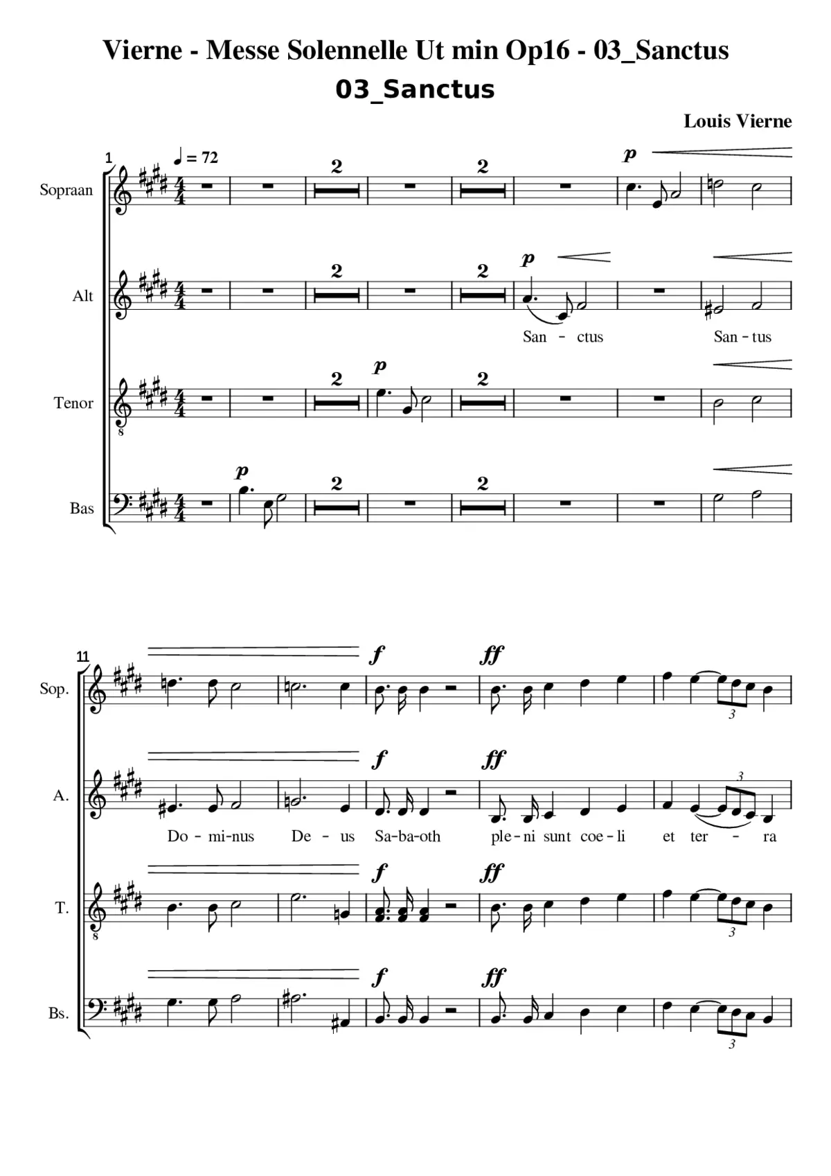 Sanctus (Messe Solennelle) - Page 1