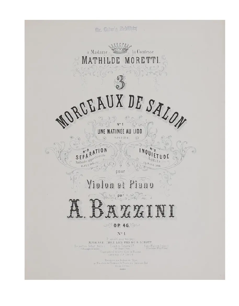 3 Morceaux de salon pour violon et piano - Page 1