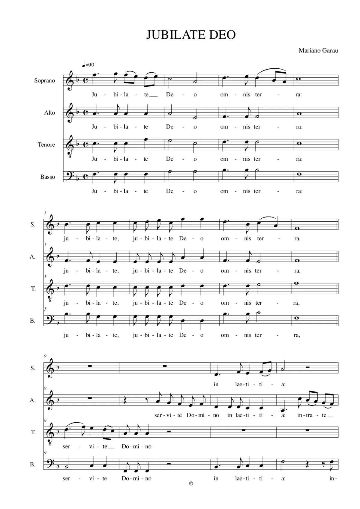 Jubilate Deo - Page 1