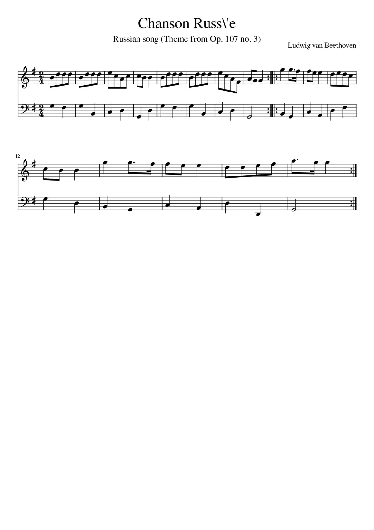 10 National Airs with Variations Op.107 - Page 1