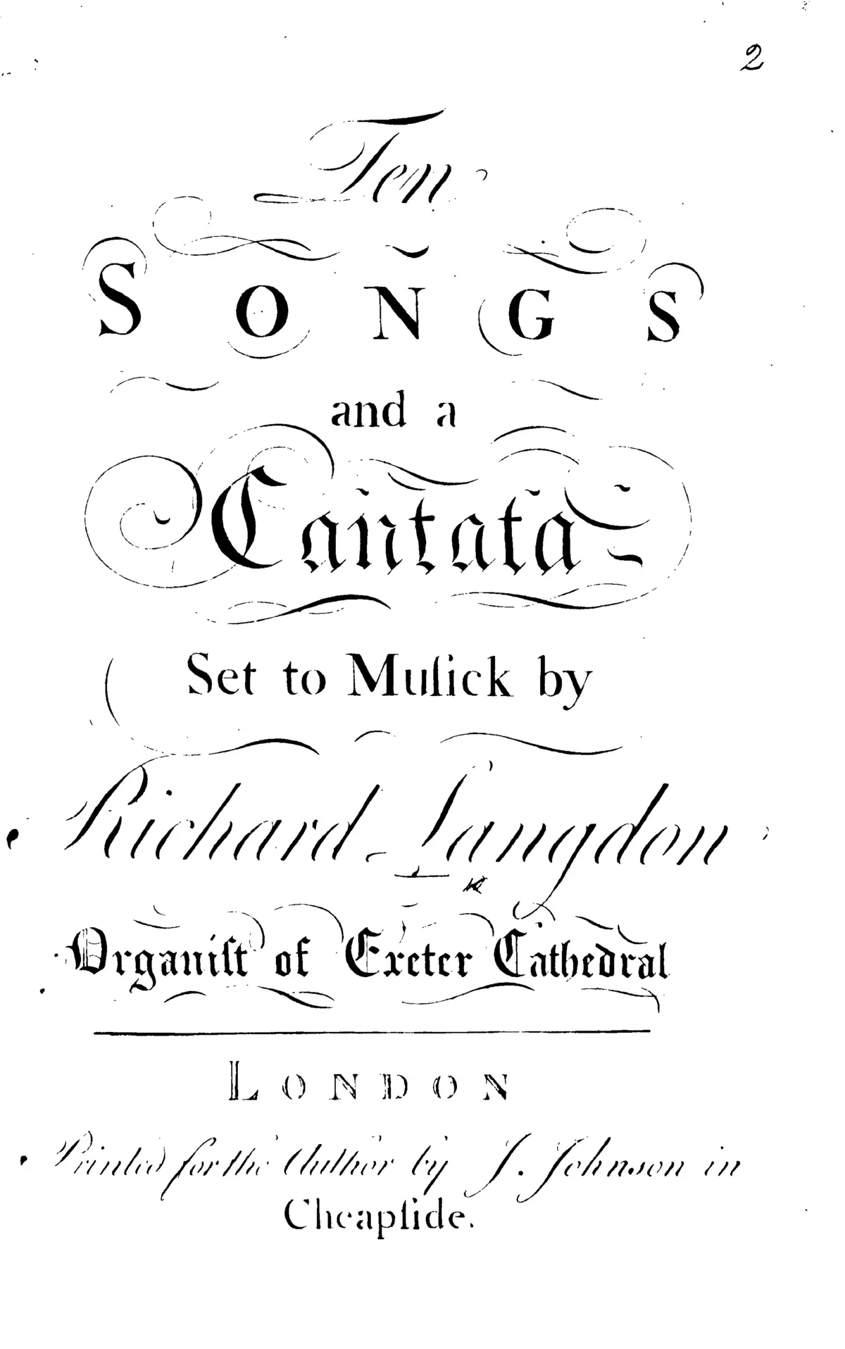 10 Songs and a Cantata - Page 1