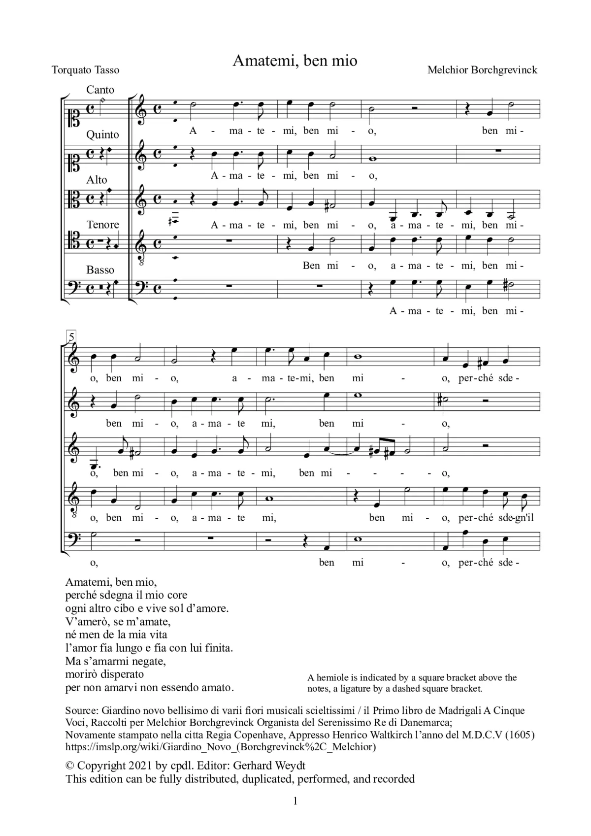 Amatemi, ben mio - Page 1