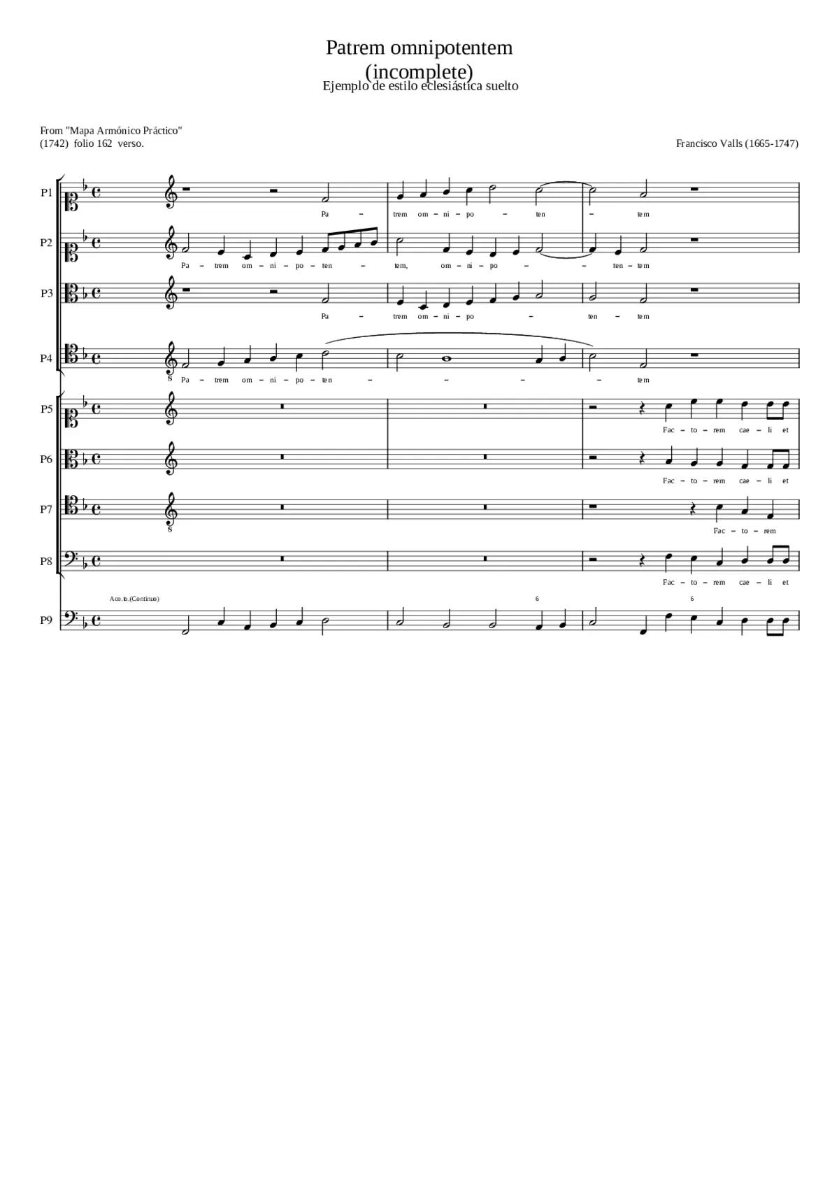 Patrem omnipotentem - Page 1