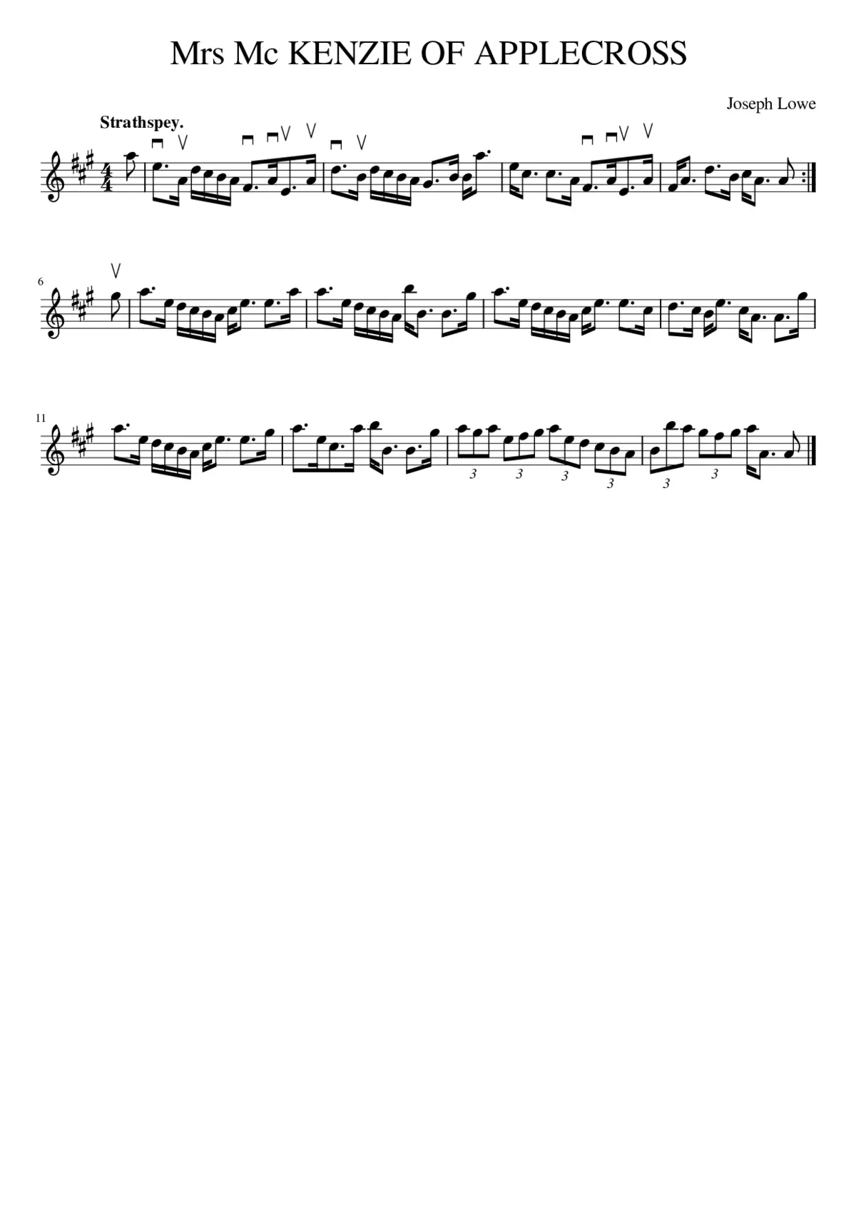 Mrs Mc KENZIE OF APPLECROSS - Page 1