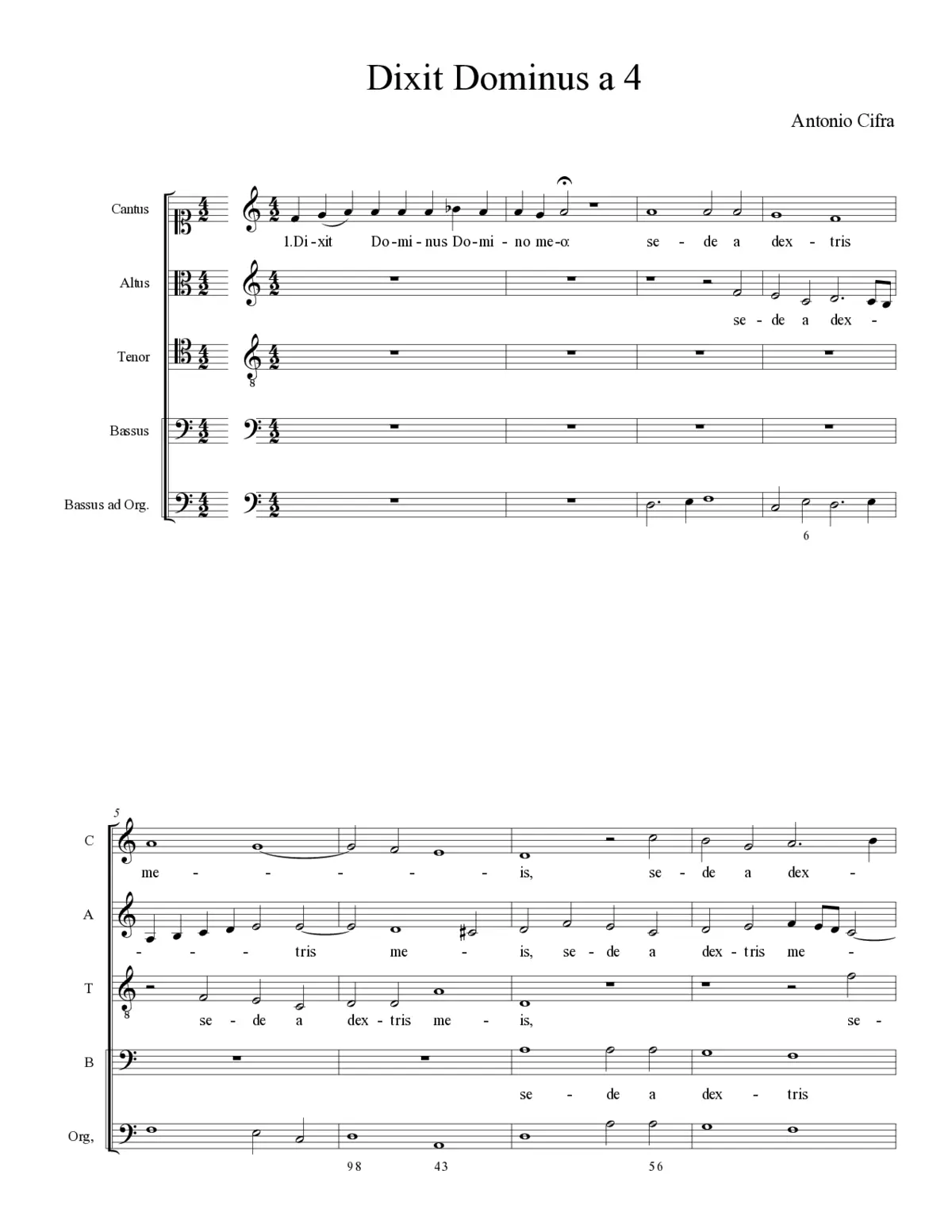Dixit Dominus a 4 - Page 1