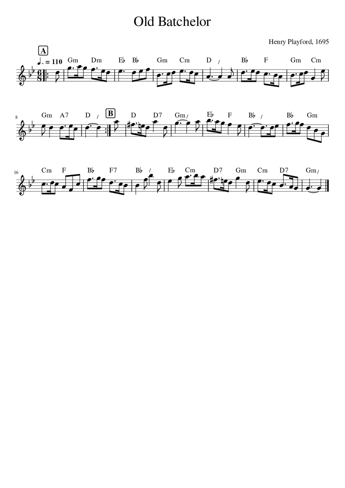 Old Batchelor - Page 1
