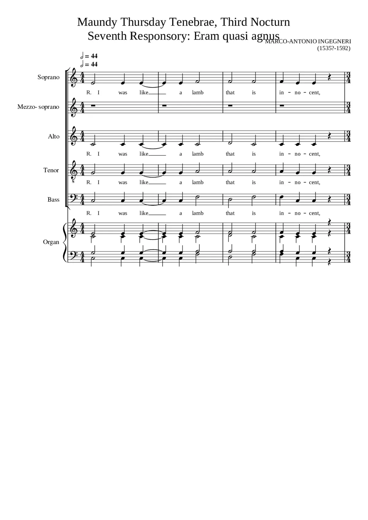 I Was Like a Lamb - Page 1