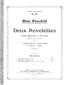 Deux Novelettes pour quatuor à cordes