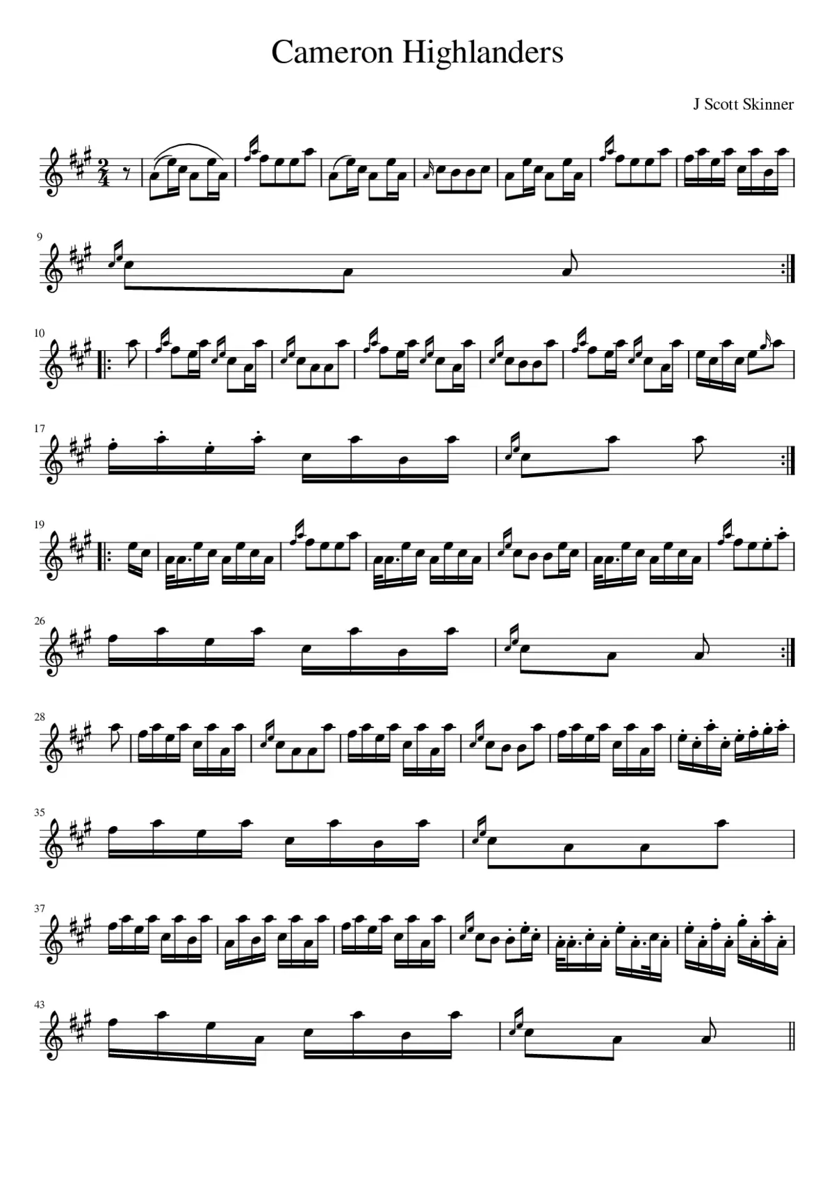 Cameron Highlanders - Page 1