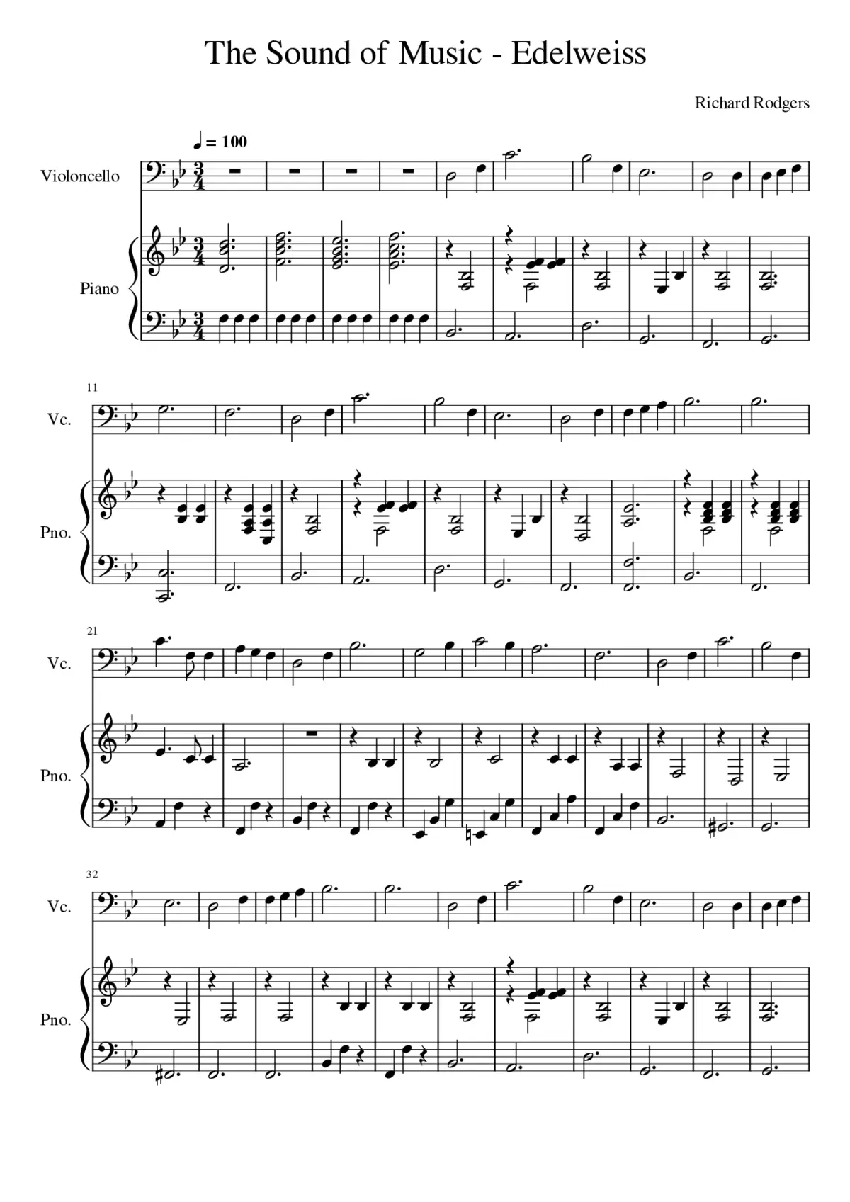 Edelweiss (from The Sound of Music) - Page 1