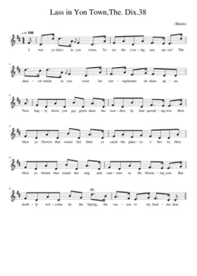 Lass in Yon TownThe. Dix.38