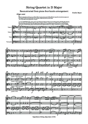 String Quartet in D Major