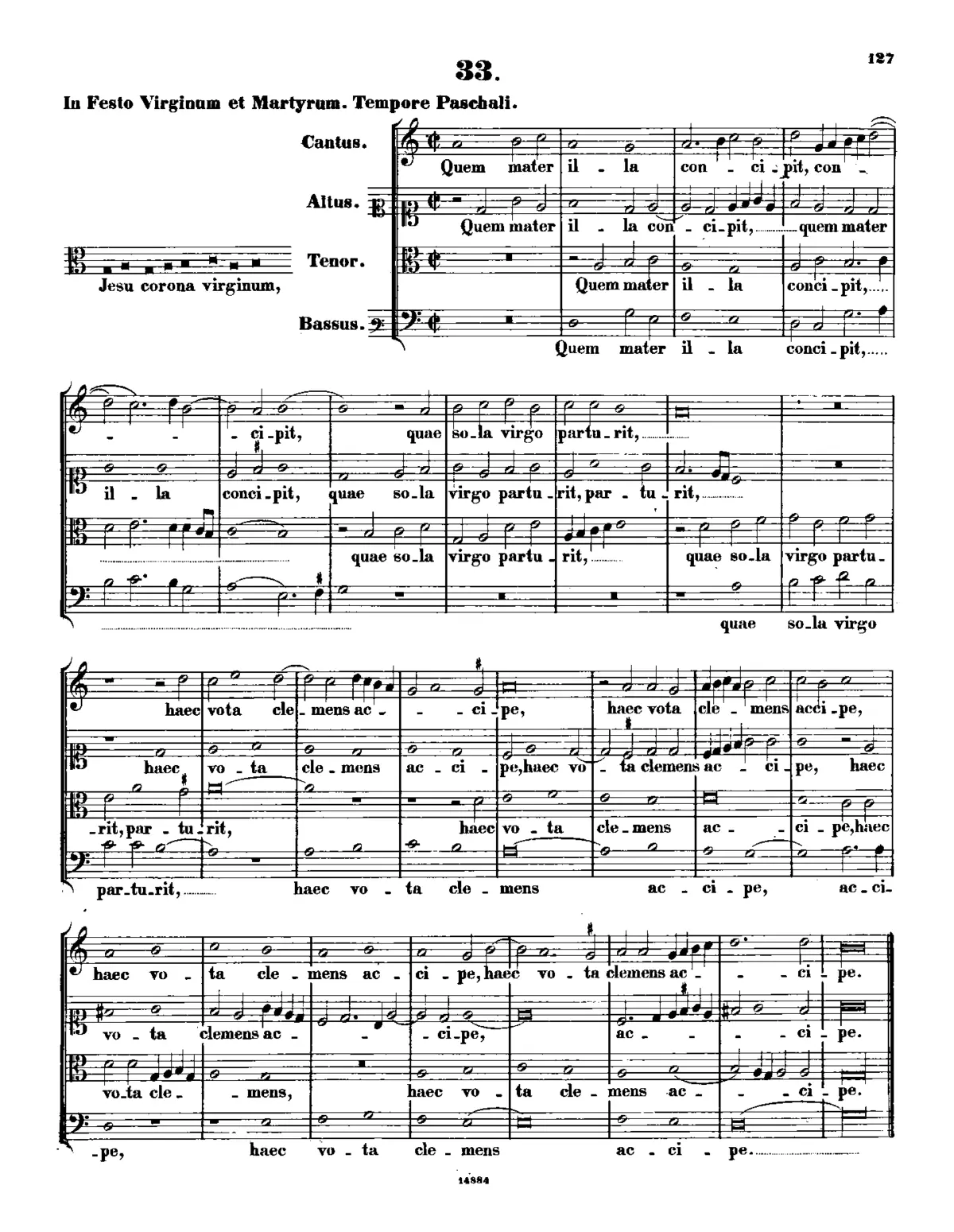 Jesu corona virginum, IGP 342 - Page 1