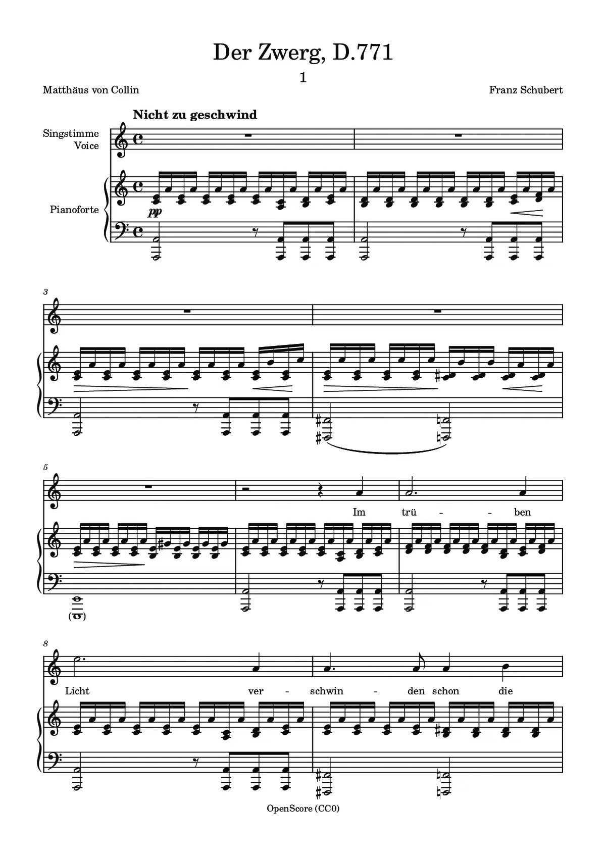 Der Zwerg, D.771 - Page 1