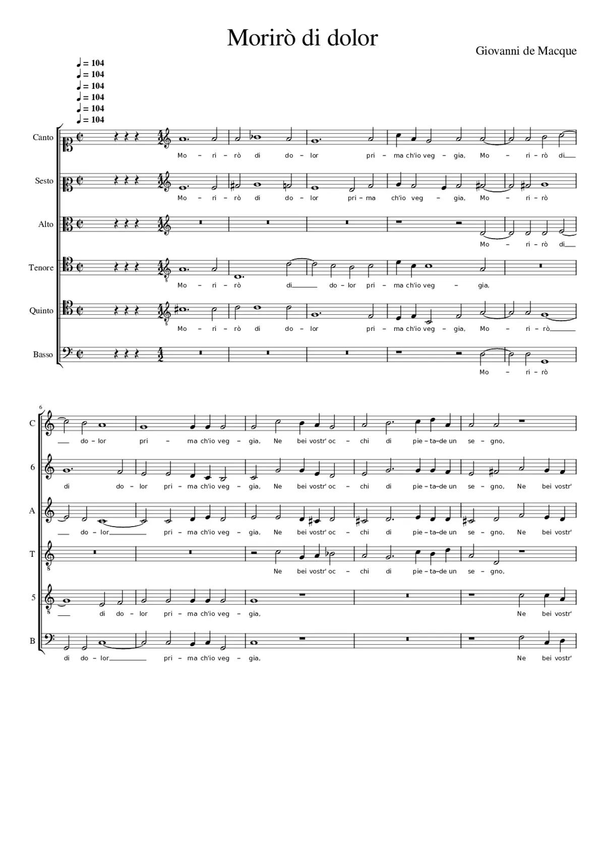 Morirò di dolor - Page 1