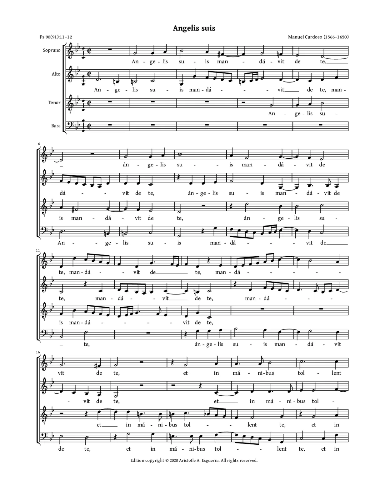 Angelis suis mandavit de te - Page 1
