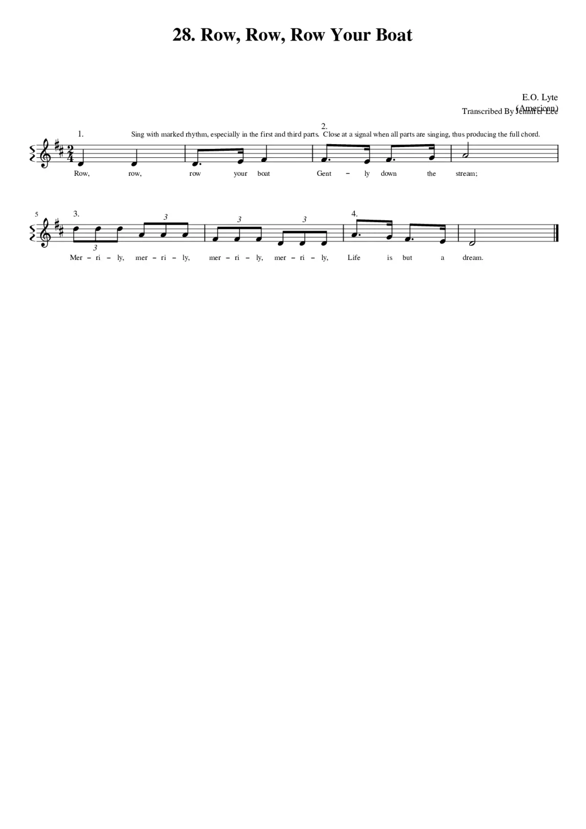 Row row row your boat - Page 1